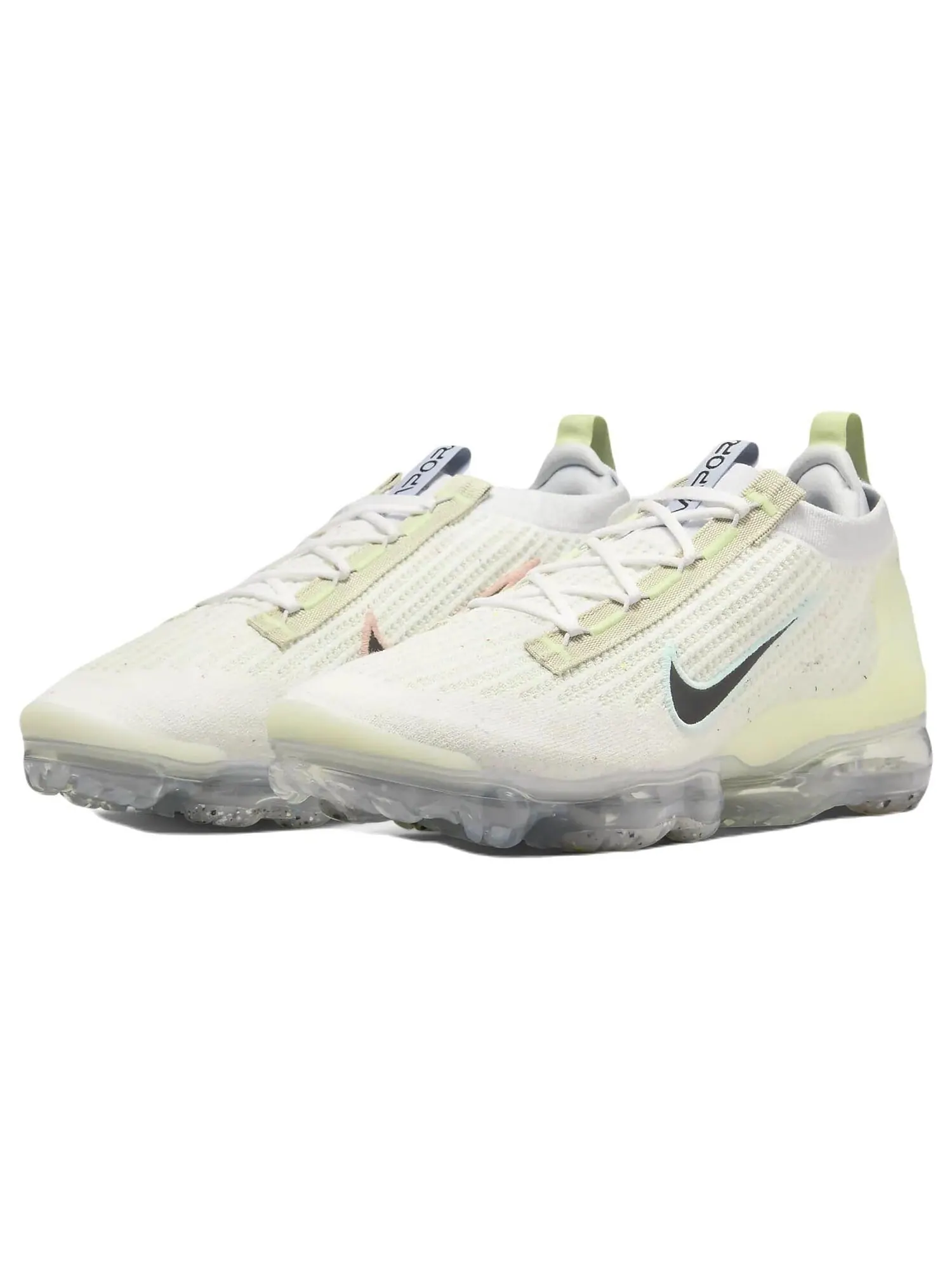 Кроссовки Nike Air VaporMax 2021 FK — изображение 2 из 7, белый/желтый