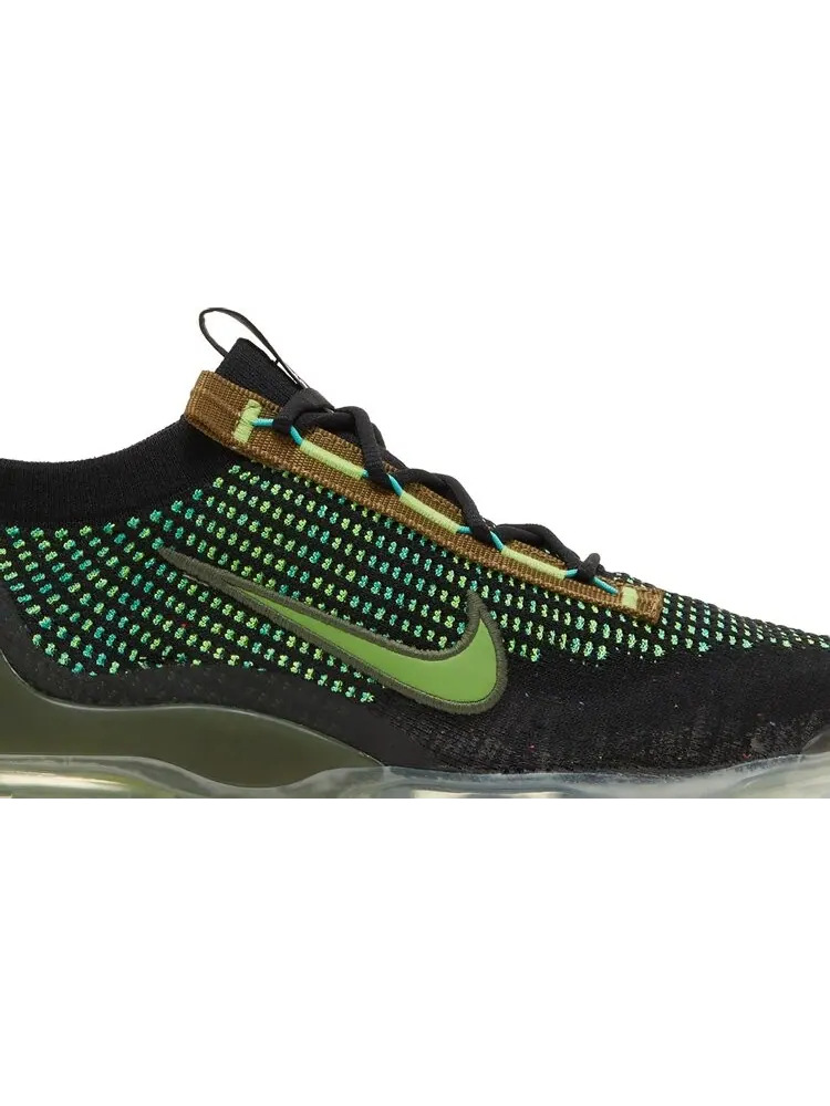 Кроссовки Nike Air VaporMax 2021 Flyknit 'Black Chlorophyll' — изображение 2 из 8, черный