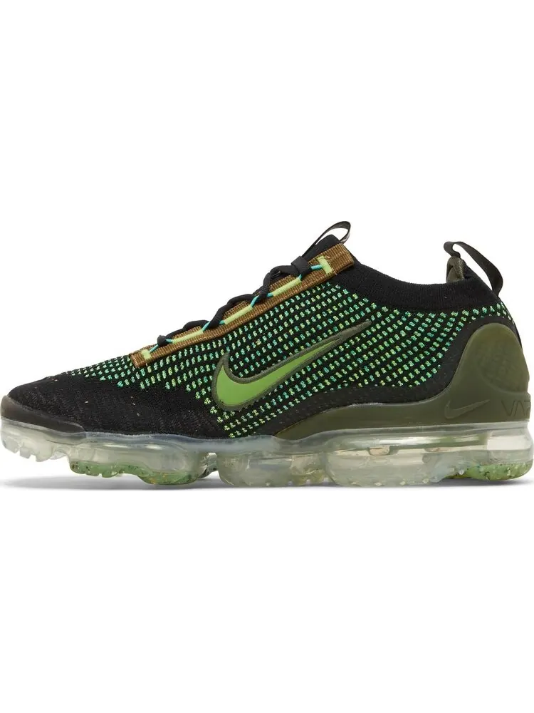 Кроссовки Nike Air VaporMax 2021 Flyknit 'Black Chlorophyll' — изображение 3 из 8, черный