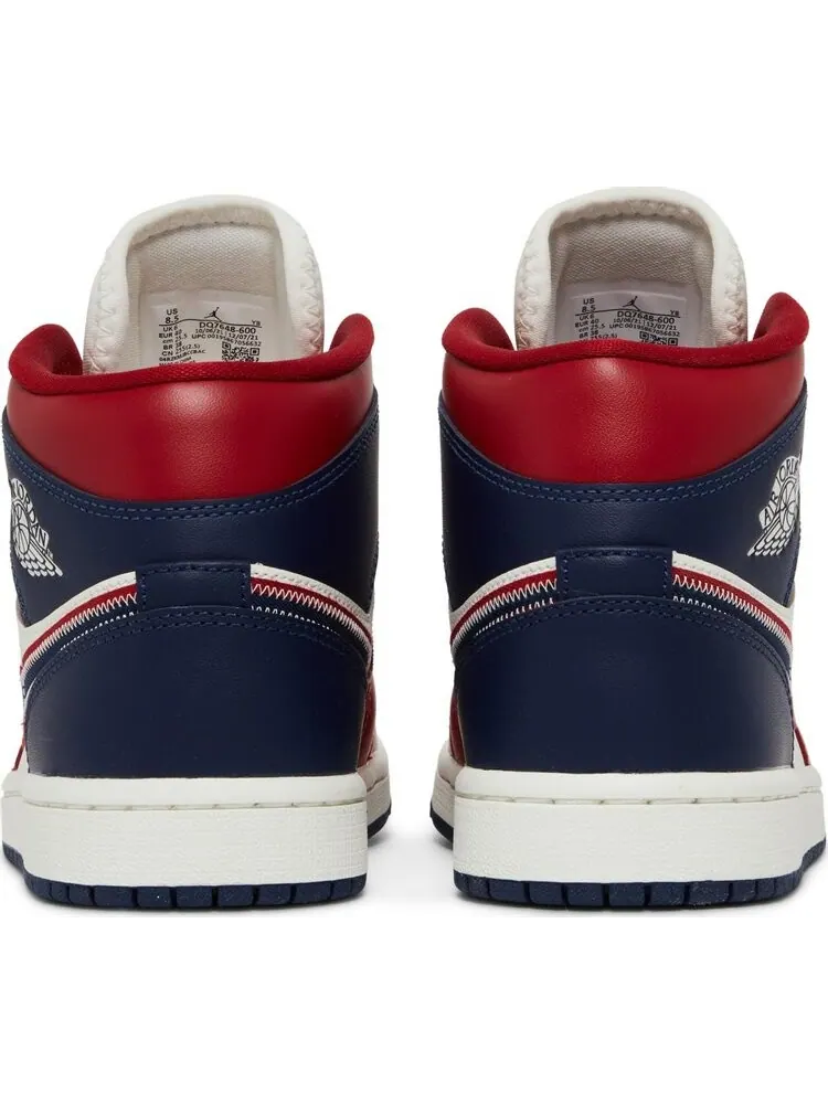 Кроссовки Wmns Air Jordan 1 Mid SE USA 2022 — изображение 6 из 8, красный
