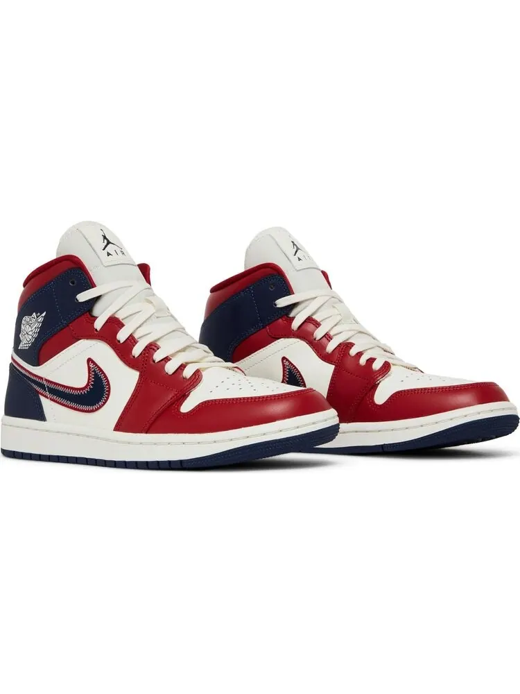 Кроссовки Wmns Air Jordan 1 Mid SE USA 2022 — изображение 8 из 8, красный
