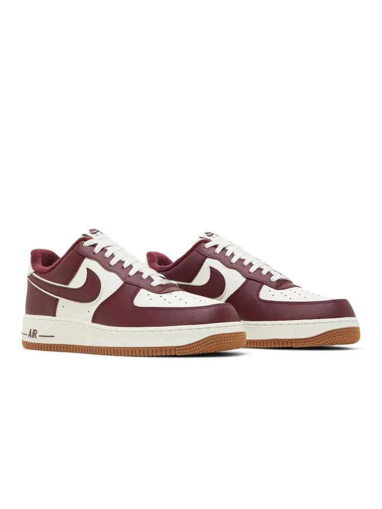 Кроссовки Nike Air Force 1 '07 LV8 'College Pack - Night Maroon' — изображение 9 из 9, коричневый