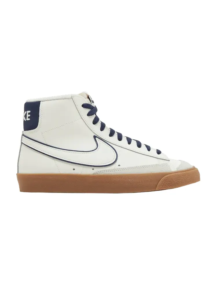 Кроссовки Nike Blazer Mid '77 Premium 'Sail Navy Gum' — изображение 1 из 9, темно-синий/коричневый
