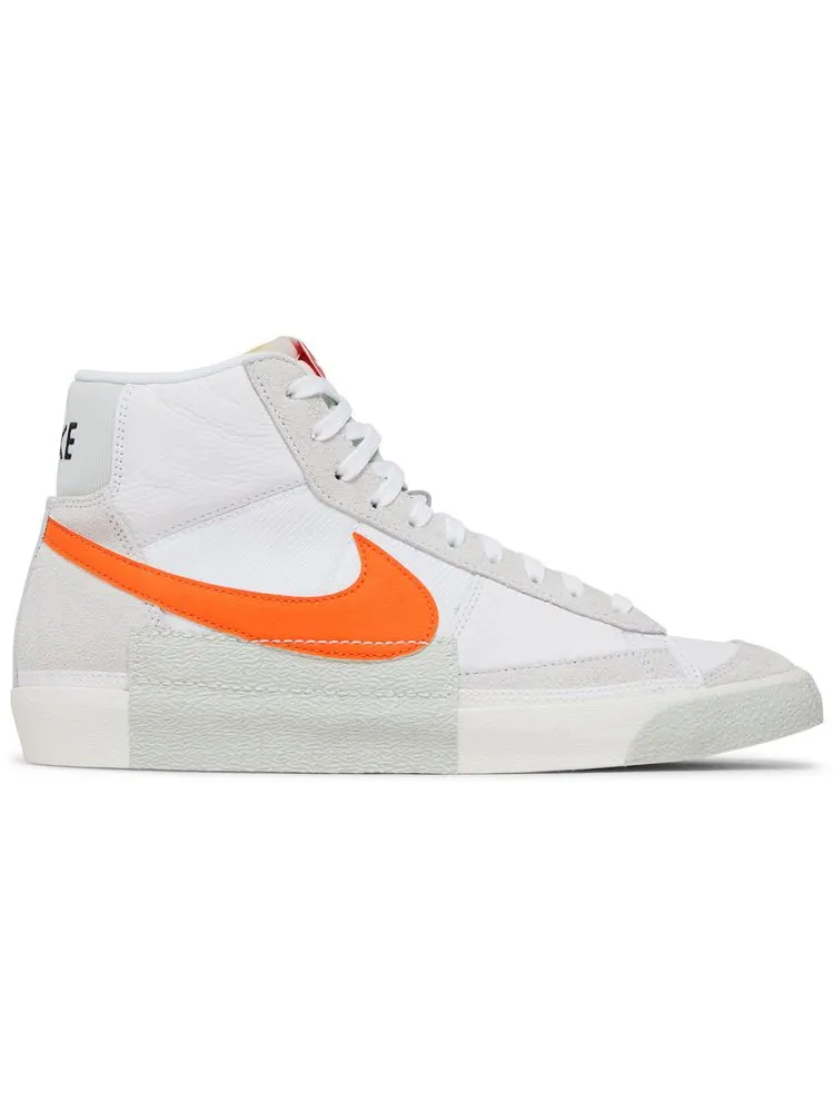 Кроссовки Nike Blazer Mid '77 Pro Club 'Remastered - White Safety Orange' — изображение 1 из 8, белый