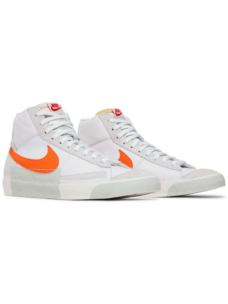 Кроссовки Nike Blazer Mid '77 Pro Club 'Remastered - White Safety Orange' — изображение 8 из 8, белый