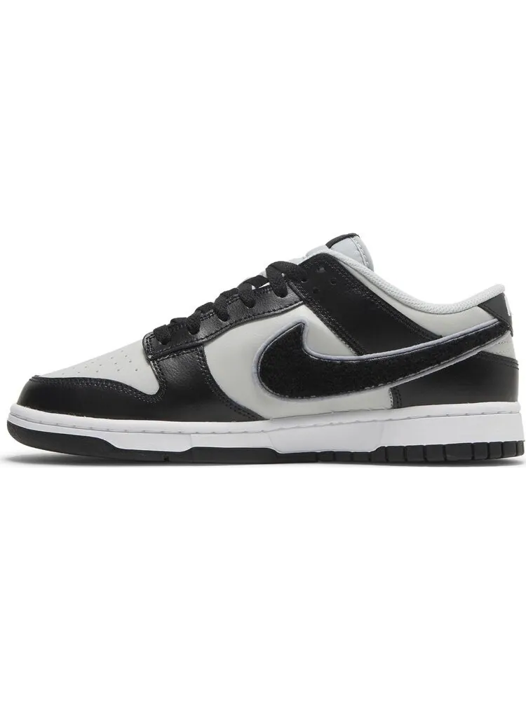 Кроссовки Nike Dunk Low 'Chenille Swoosh - Black Grey Fog' — изображение 3 из 8, серый