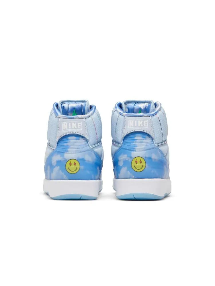Кроссовки Air Jordan J. Balvin x Air Jordan 2 Retro SP Sample — изображение 7 из 9, синий/белый/мульти