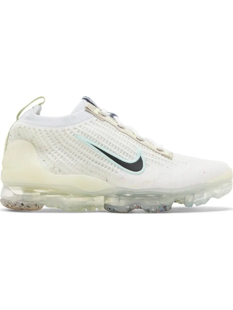 Кроссовки Nike Air VaporMax 2021 Flyknit GS 'Mismatched Swoosh - White' — изображение 1 из 8, белый