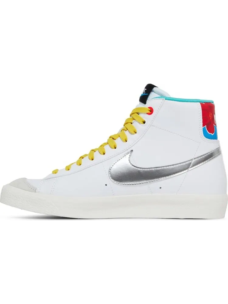 Кроссовки Nike Blazer Mid '77 GS 'White Vivid Sulfur' — изображение 3 из 8, белый