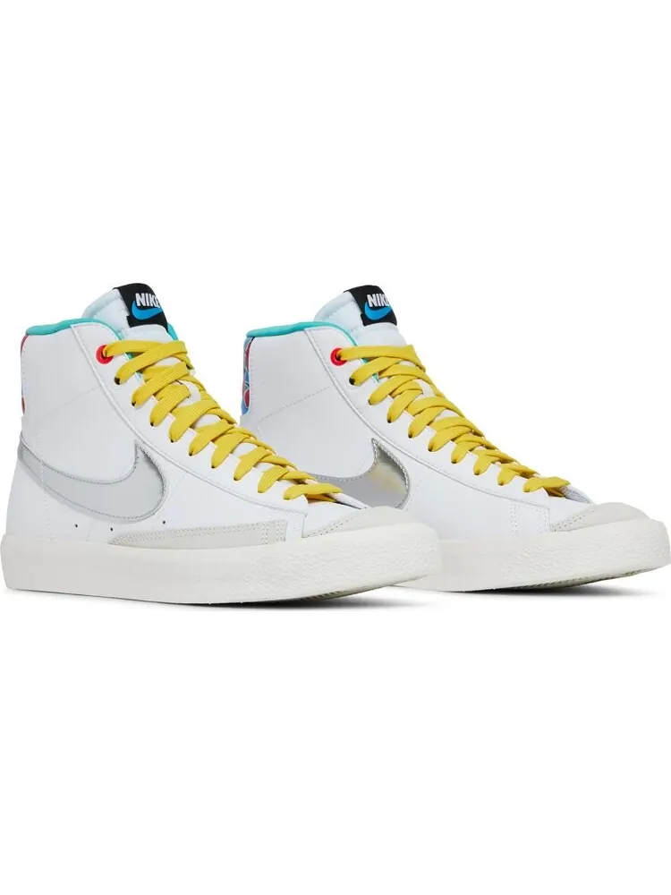Кроссовки Nike Blazer Mid '77 GS 'White Vivid Sulfur' — изображение 8 из 8, белый