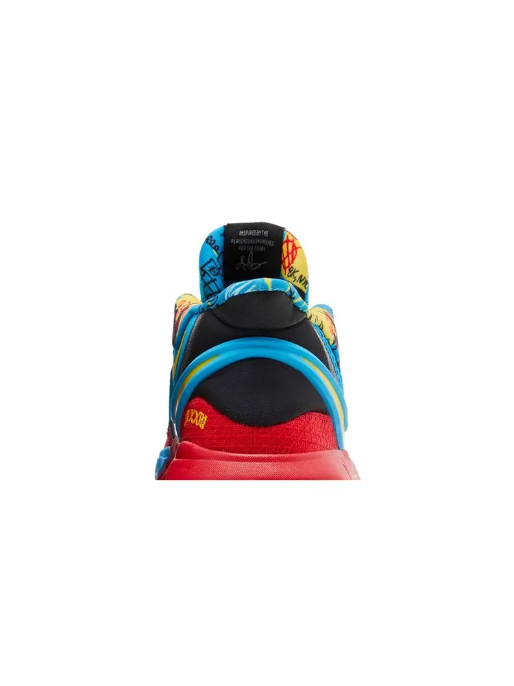 Кроссовки Kyrie 8 GO SE GS 'Black Blue Tour Yellow' — изображение 7 из 8, черный синий желтый