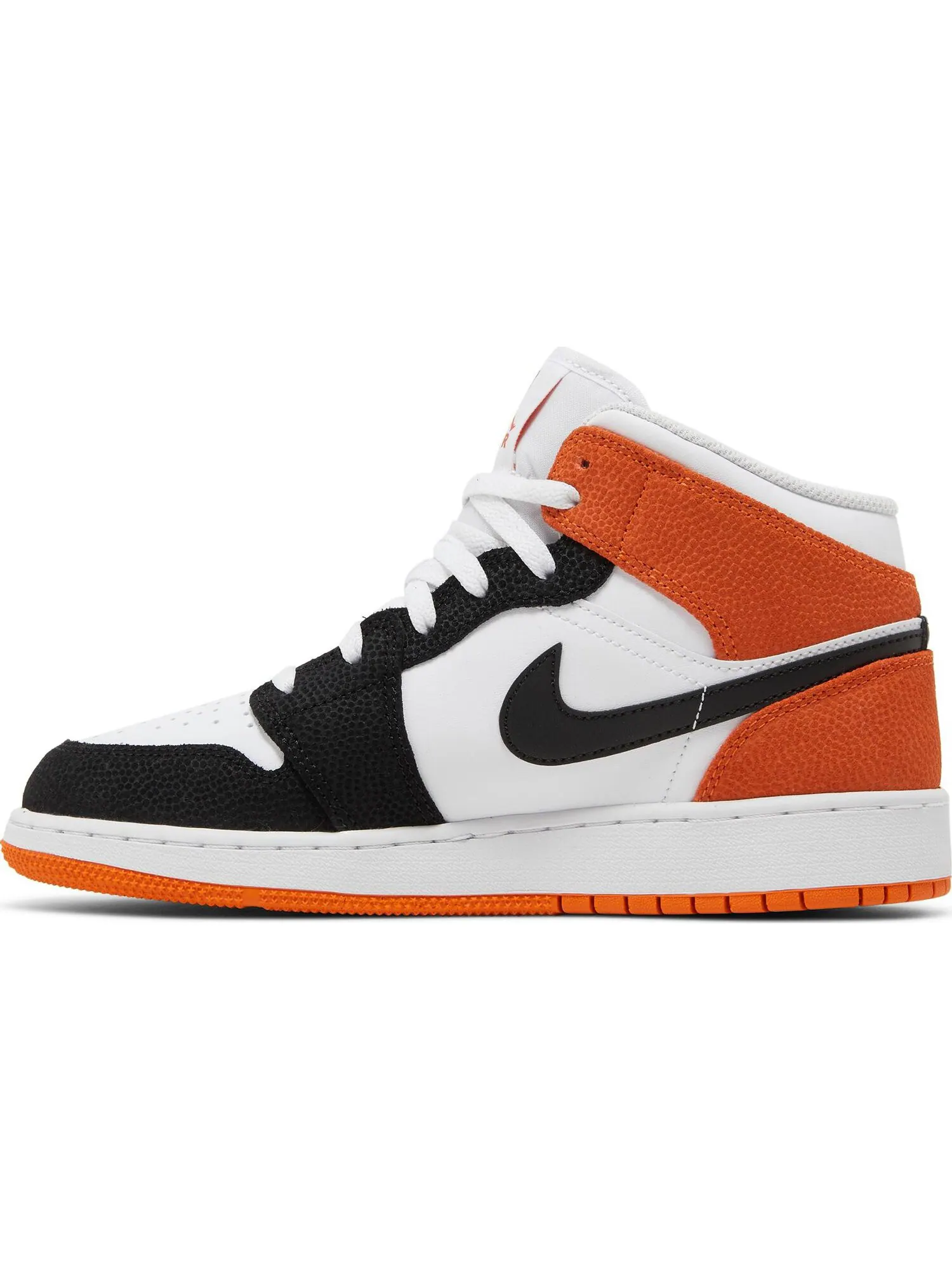 Кроссовки Nike Air Jordan 1 Mid GS — изображение 2 из 5, оранжевый