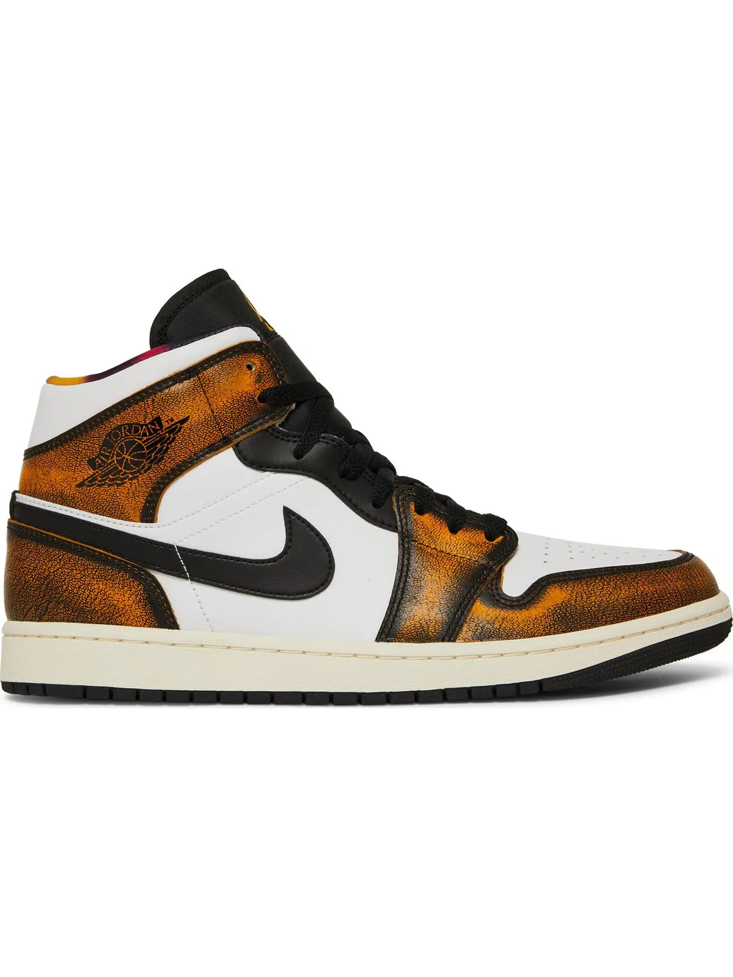 Кроссовки Air Jordan 1 Mid SE: Стиль и Комфорт в Черно-Оранжевом Исполнении — изображение 2 из 7, черный