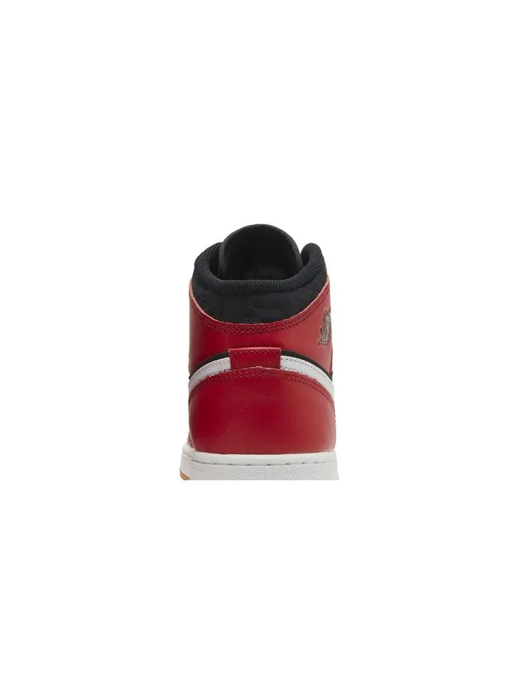 Кроссовки Air Jordan Air Jordan 1 Mid SE GS 'Christmas' — изображение 8 из 9, черный/белый//красный