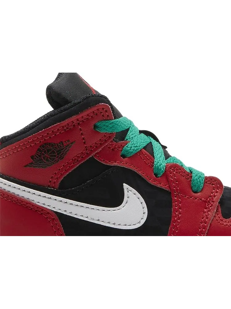 Кроссовки Air Jordan 1 Mid SE TD Christmas — изображение 2 из 8, черный