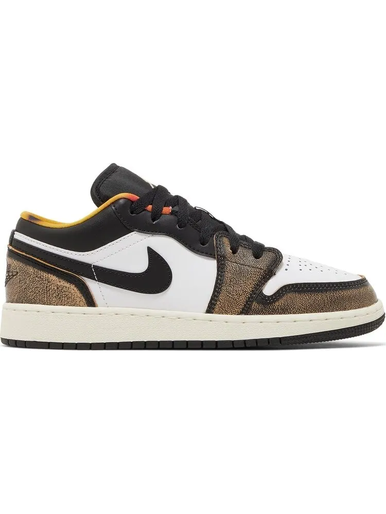 Кроссовки Air Jordan 1 Low SE GS Wear-Away - Tan — изображение 1 из 8, черный