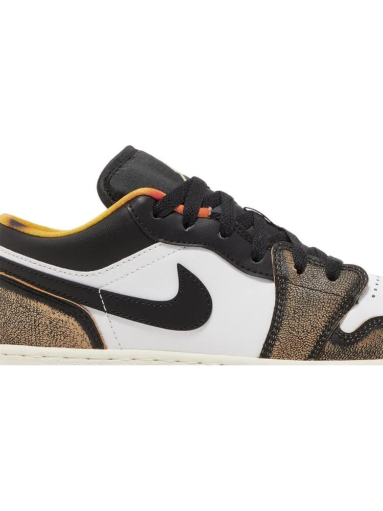 Кроссовки Air Jordan 1 Low SE GS Wear-Away - Tan — изображение 2 из 8, черный