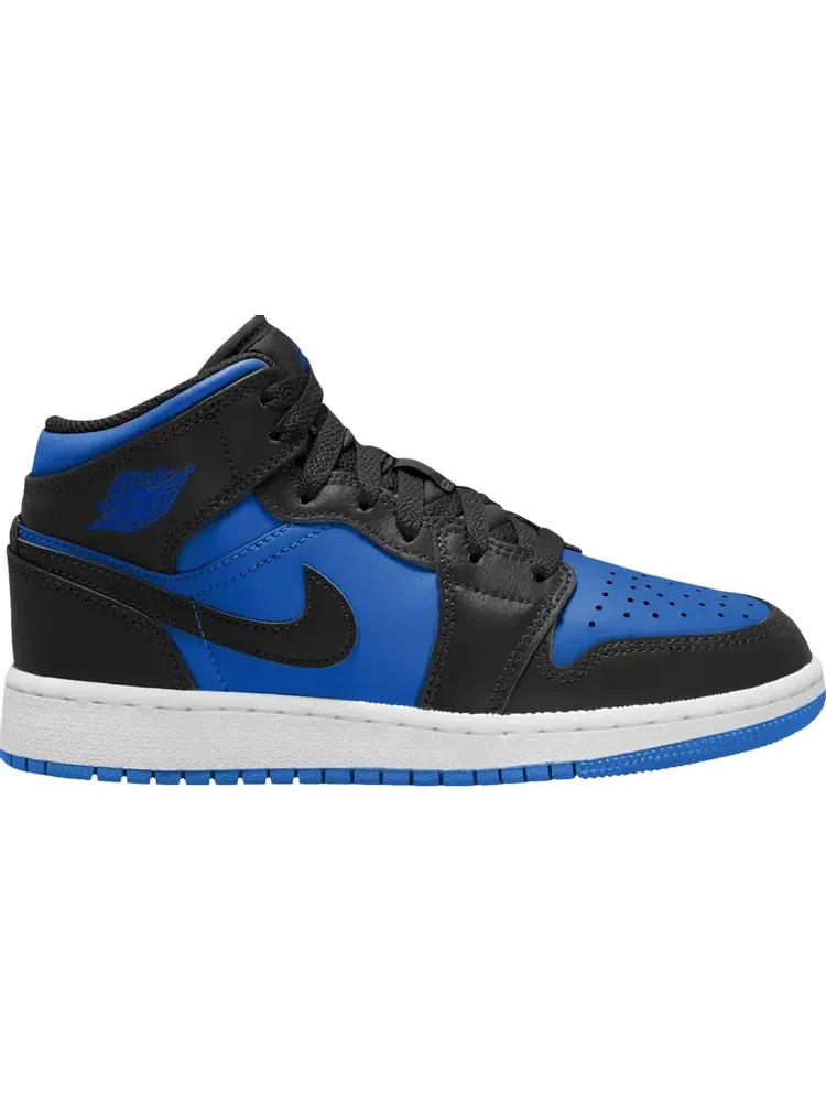 Кроссовки Air Jordan 1 Mid GS 'Black Royal Blue' — изображение 1 из 1, синий