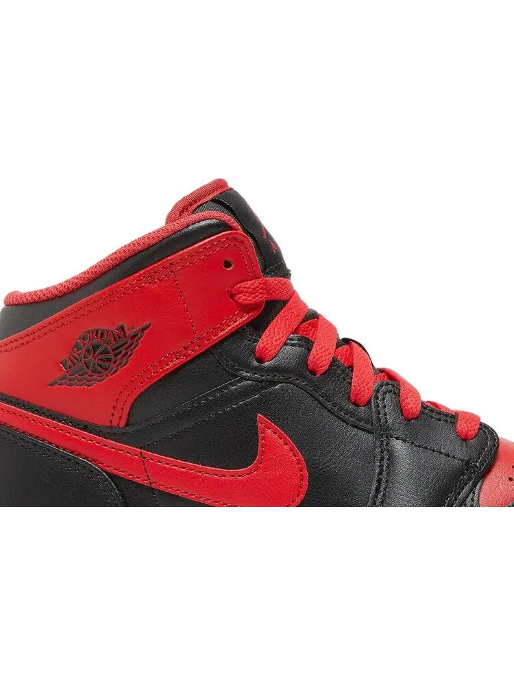 Кроссовки Air Jordan 1 Mid GS Alternate Bred — изображение 2 из 8, черный