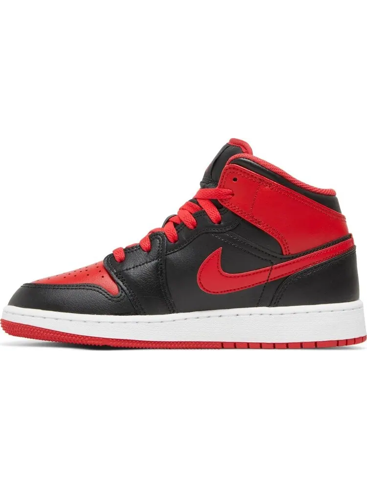 Кроссовки Air Jordan 1 Mid GS Alternate Bred — изображение 3 из 8, черный