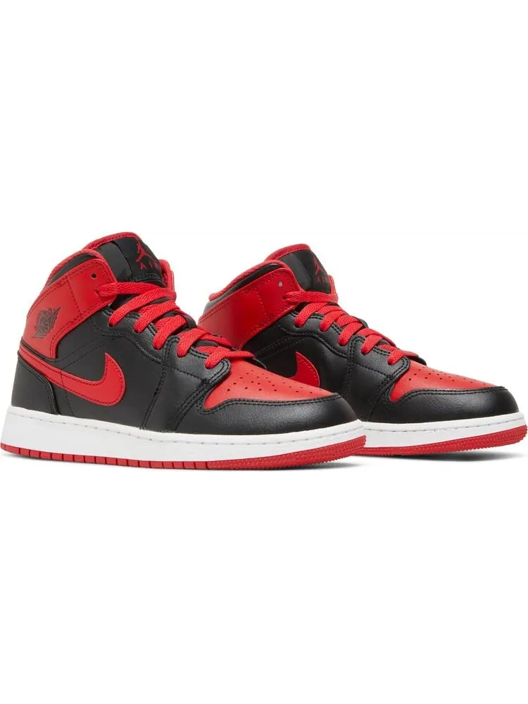 Кроссовки Air Jordan 1 Mid GS Alternate Bred — изображение 8 из 8, черный
