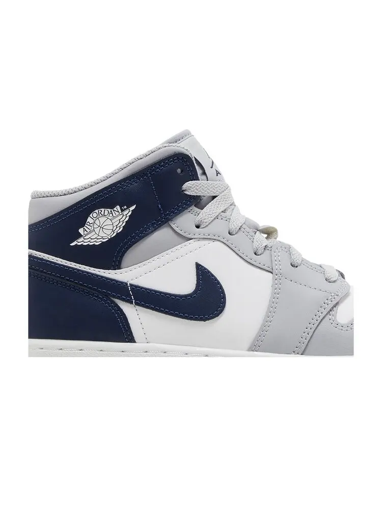 Кроссовки Air Jordan 1 Mid GS — изображение 2 из 4, серый темно-синий