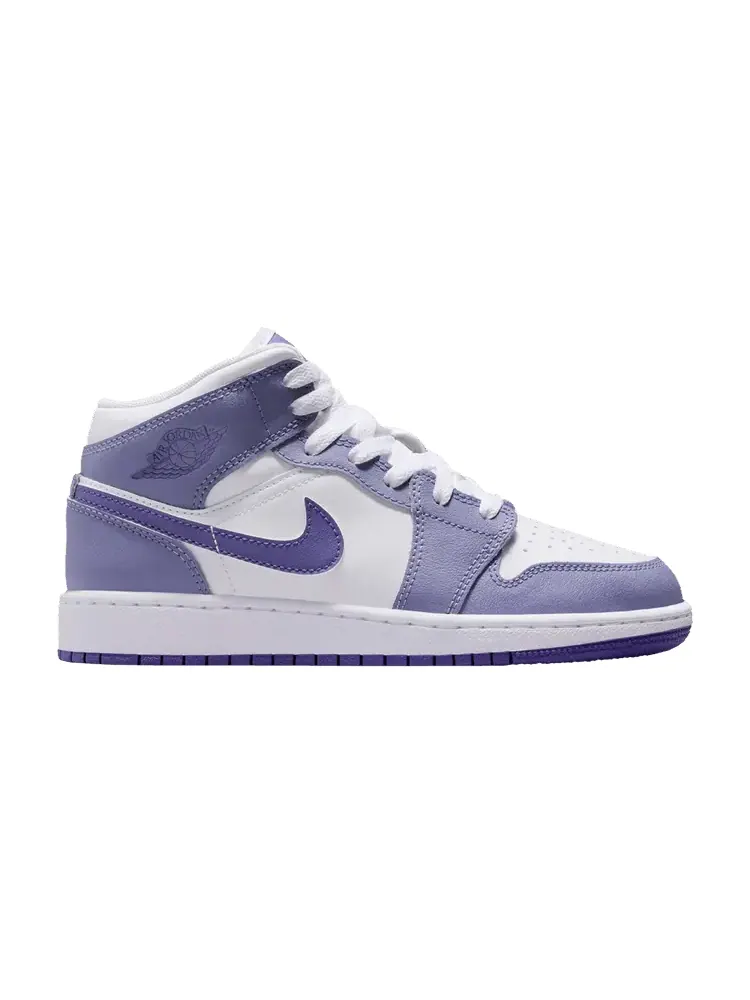 Кроссовки Air Jordan Air Jordan 1 Mid GS 'Dusty Amethyst' — изображение 1 из 1, белый/фиолетовый