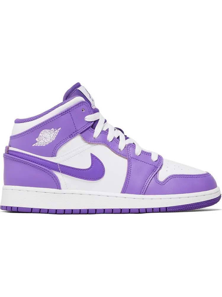 Кроссовки Air Jordan 1 Mid GS 'Purple Venom' — изображение 1 из 4, фиолетовый