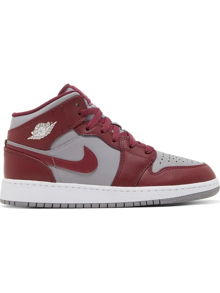 Кроссовки Air Jordan 1 Mid GS Cherrywood Red — изображение 1 из 8, красный