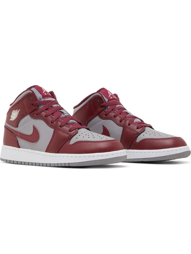 Кроссовки Air Jordan 1 Mid GS Cherrywood Red — изображение 8 из 8, красный