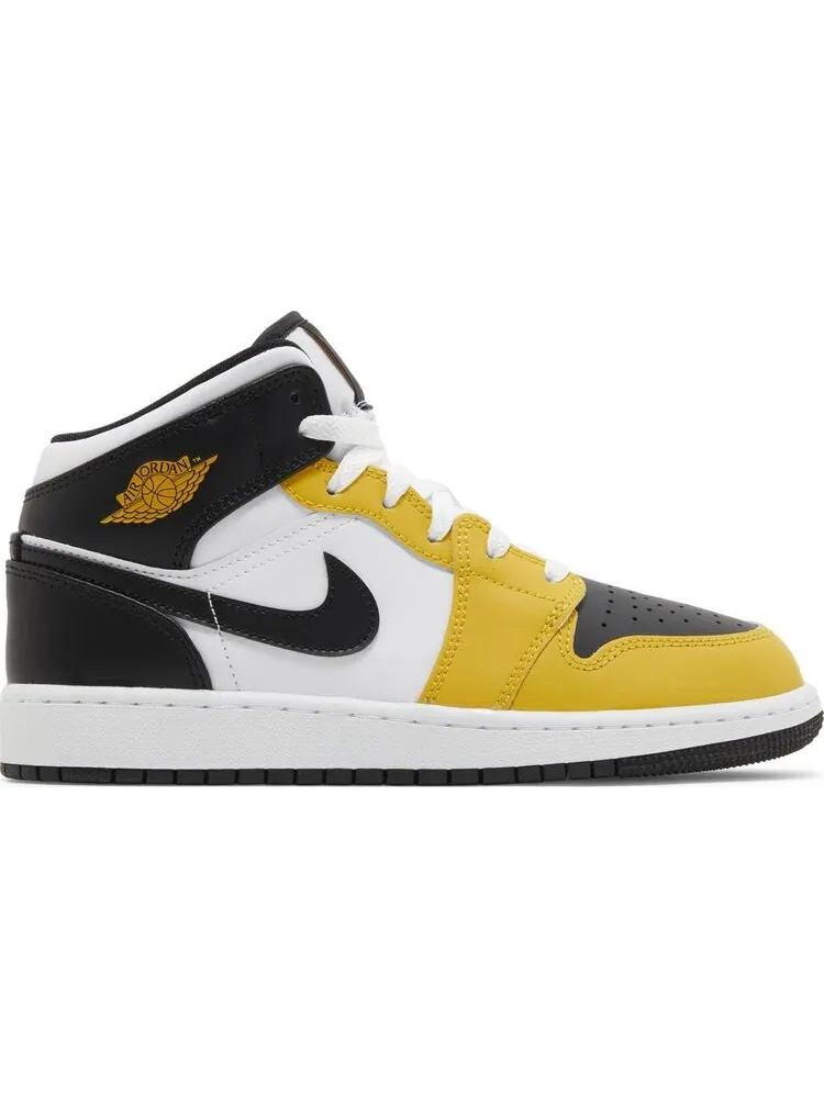 Кроссовки Air Jordan 1 Mid GS 'Yellow Ochre' — изображение 1 из 4, желтый