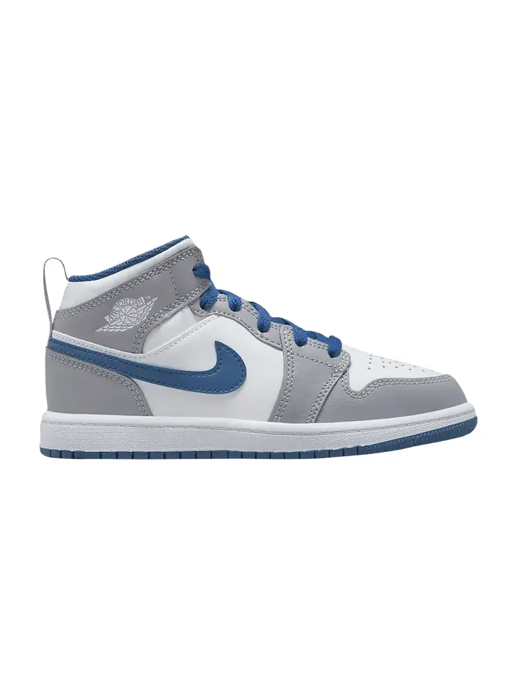 Кроссовки Air Jordan Air Jordan 1 Mid PS 'Cement True Blue' — изображение 1 из 1, серый/белый/синий