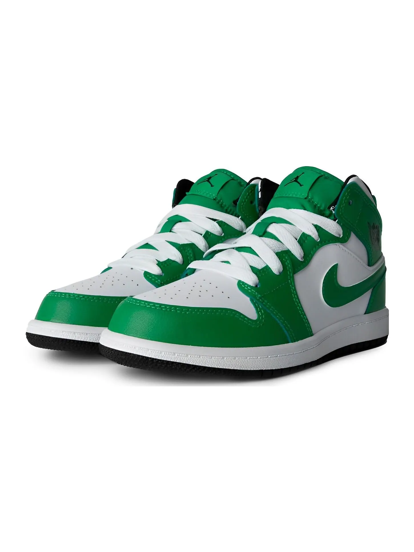 Кроссовки детские Air Jordan 1 Mid PS 'Lucky Green' — изображение 2 из 6, зеленый
