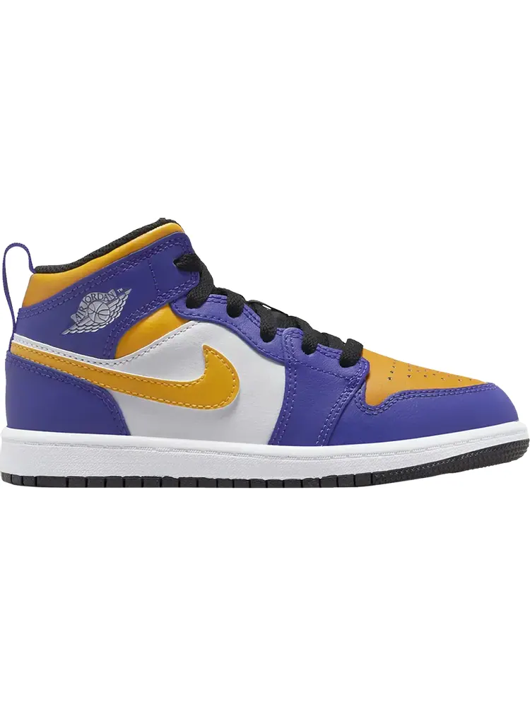 Кроссовки Air Jordan 1 Mid PS Lakers — изображение 1 из 1, фиолетовый