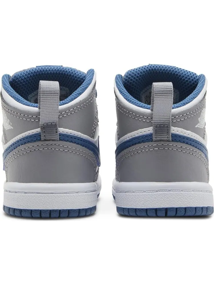 Кроссовки Air Jordan 1 Mid TD Cement True Blue — изображение 6 из 8, серый