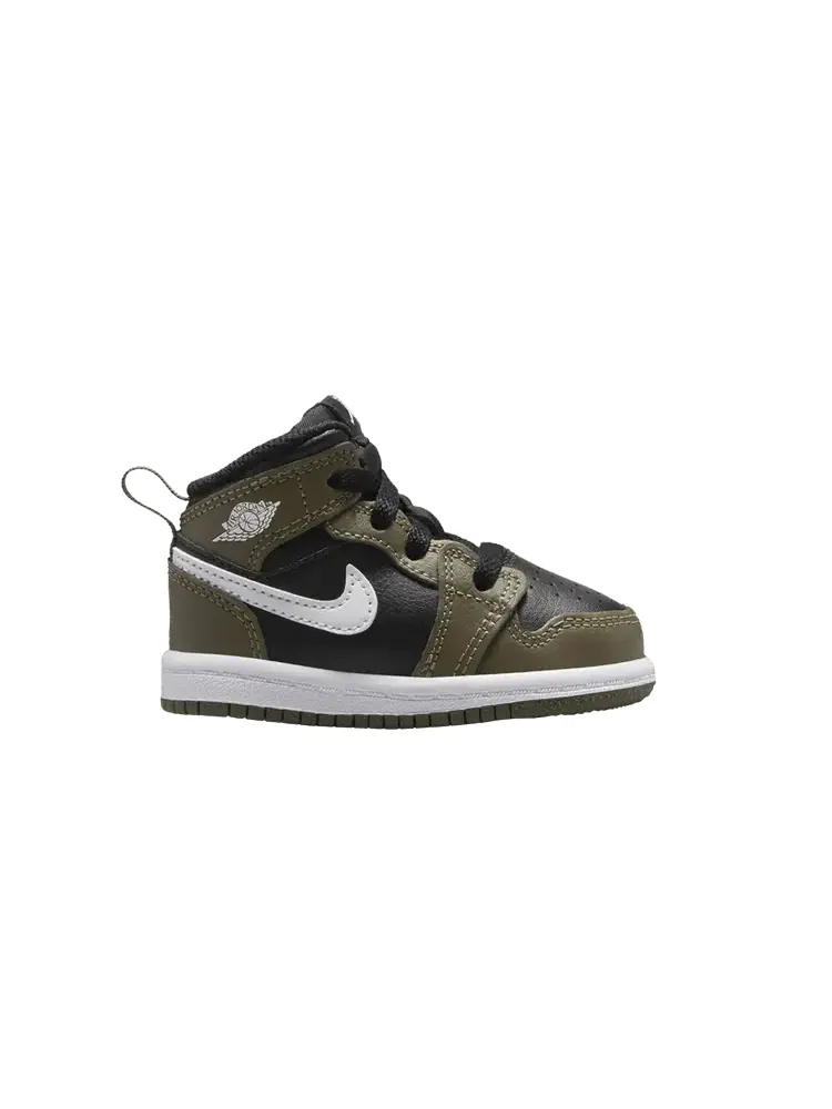 Кроссовки Air Jordan 1 Mid TD Medium Olive — изображение 1 из 1, оливковый