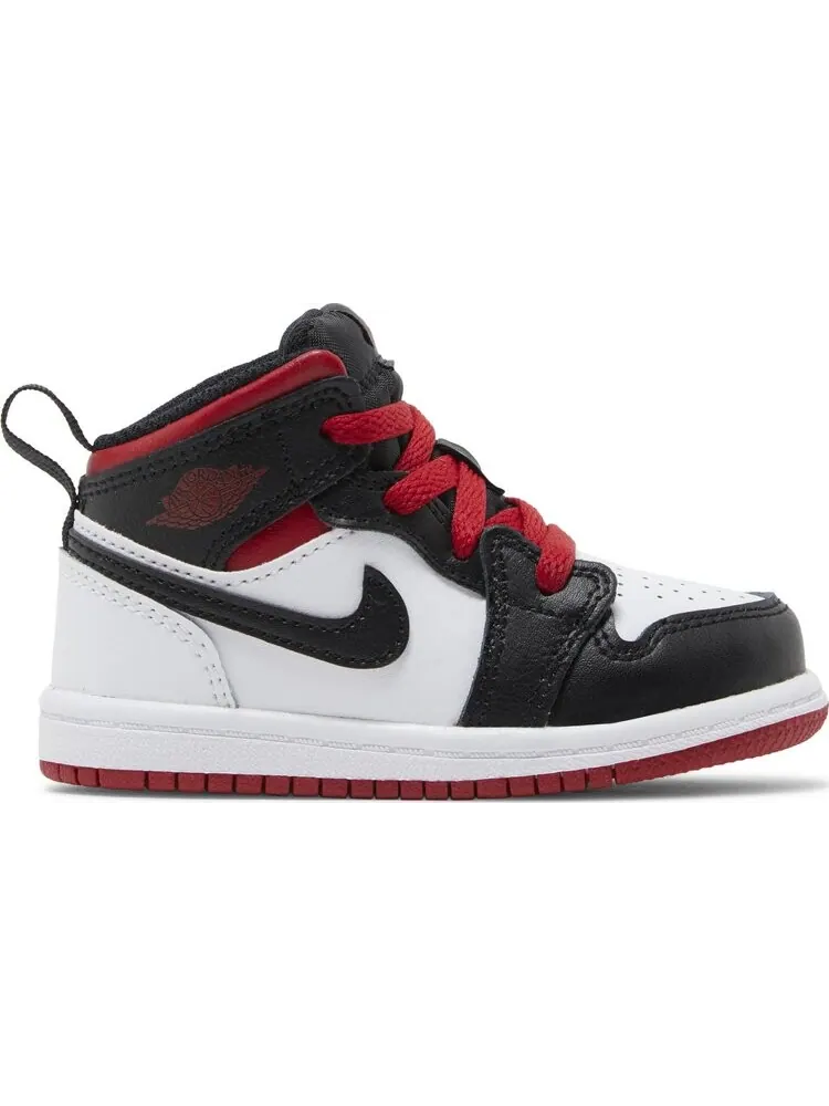 Кроссовки Air Jordan 1 Mid TD 'Gym Red Black Toe' — изображение 1 из 4, белый