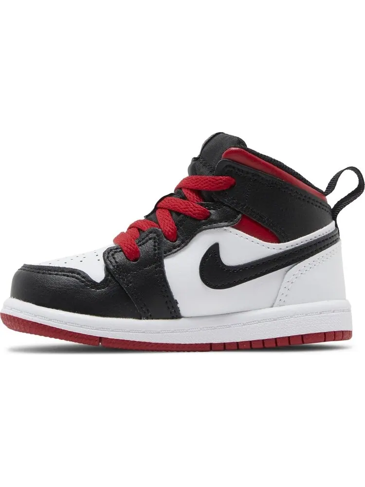 Кроссовки Air Jordan 1 Mid TD 'Gym Red Black Toe' — изображение 3 из 4, белый
