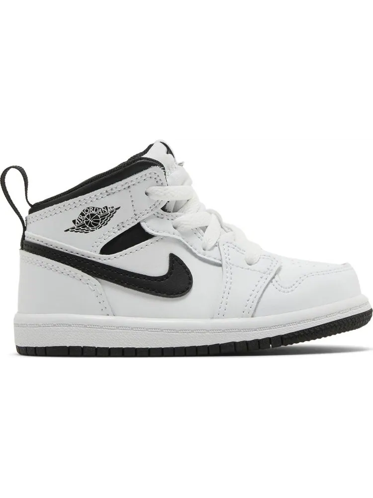 Кроссовки Air Jordan 1 Mid TD 'White Black' — изображение 1 из 4, белый