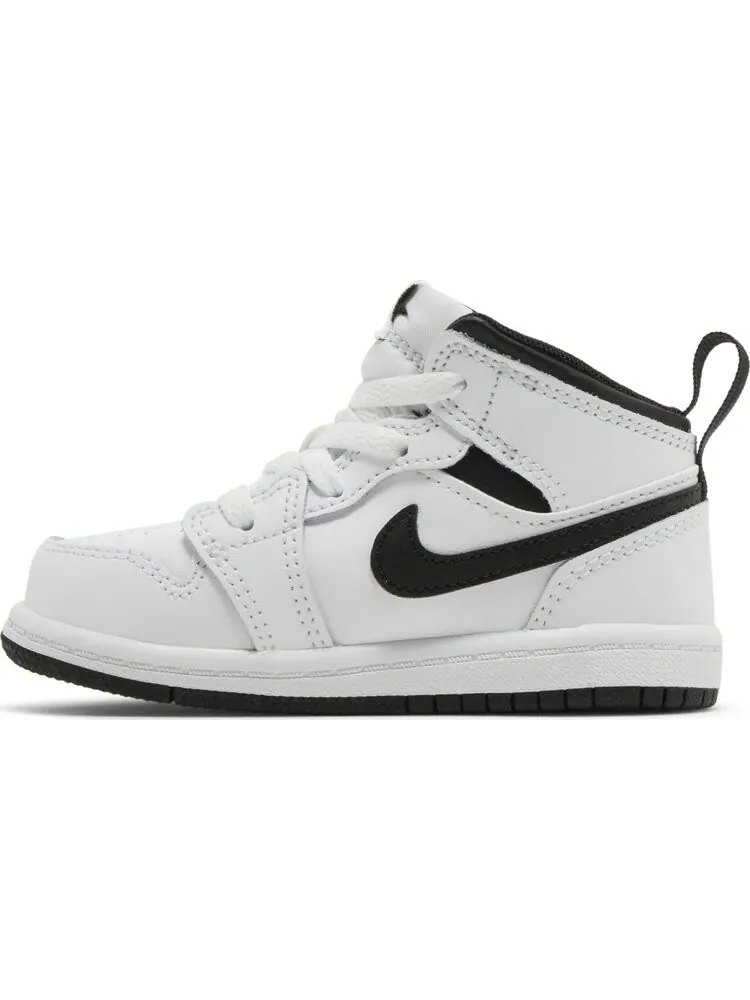 Кроссовки Air Jordan 1 Mid TD 'White Black' — изображение 3 из 4, белый