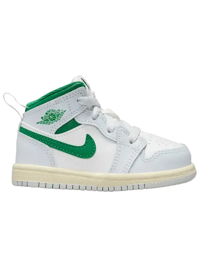 Кроссовки Air Jordan 1 Mid TD 'Summit White Pine Green' — изображение 1 из 1, белый зеленый