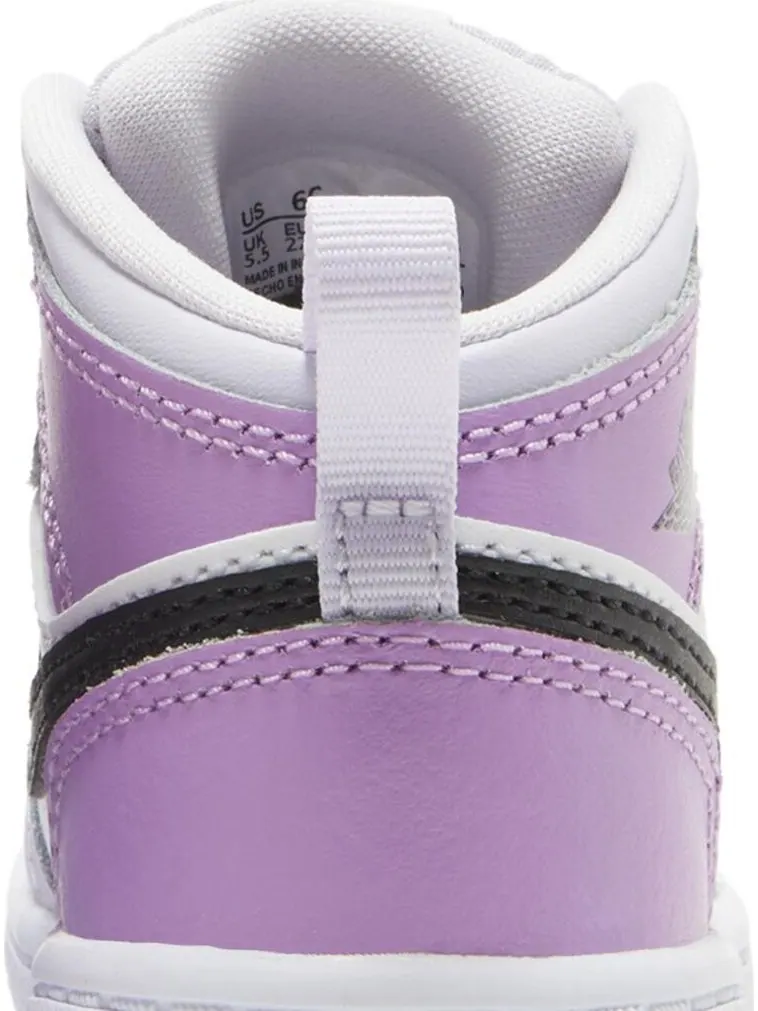 Кроссовки Air Jordan 1 Mid TD Barely Grape — изображение 7 из 8, фиолетовый