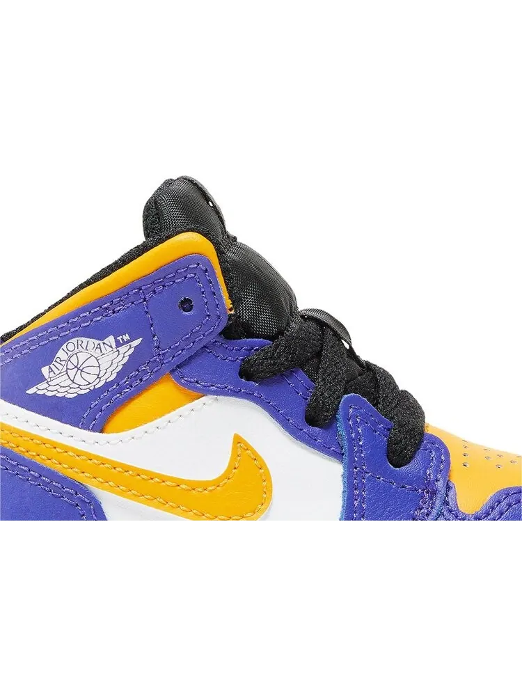 Кроссовки Air Jordan 1 Mid TD Lakers — изображение 2 из 8, фиолетовый