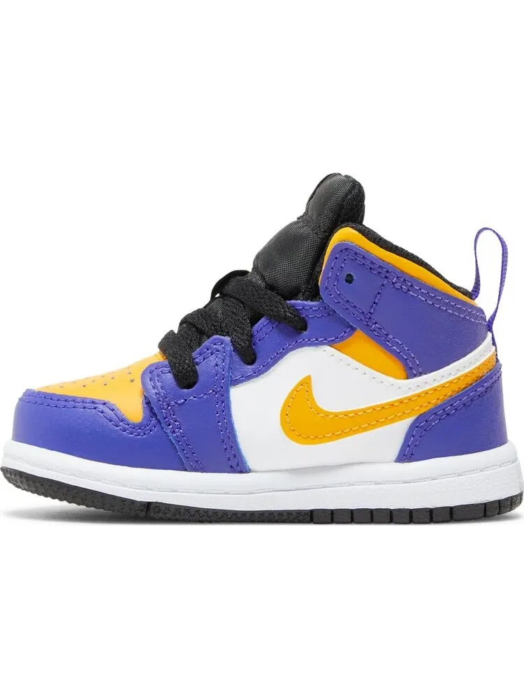 Кроссовки Air Jordan 1 Mid TD Lakers — изображение 3 из 8, фиолетовый