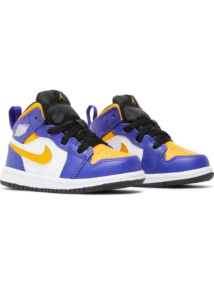 Кроссовки Air Jordan 1 Mid TD Lakers — изображение 8 из 8, фиолетовый