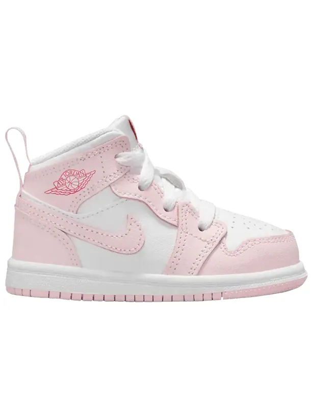 Кроссовки Air Jordan 1 Mid TD 'Pink Foam Fire Red' — изображение 1 из 1, розовый красный