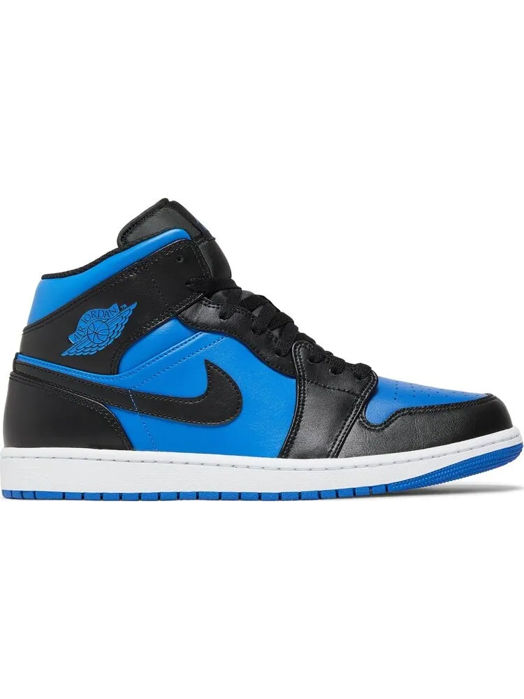 Кроссовки Air Jordan 1 Mid 'Black Royal Blue' — изображение 1 из 4, синий