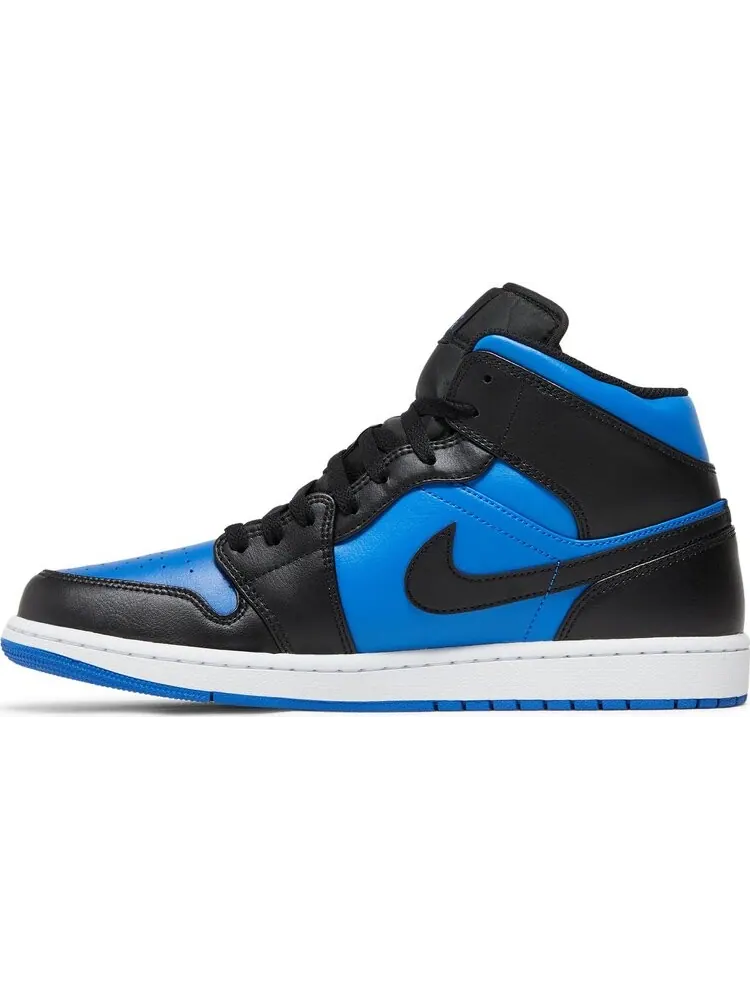 Кроссовки Air Jordan 1 Mid 'Black Royal Blue' — изображение 3 из 4, синий