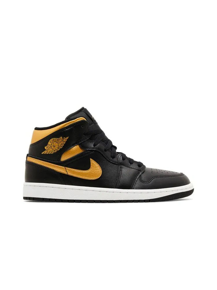 Кроссовки Air Jordan Air Jordan 1 Mid 'Black Metallic Gold' — изображение 2 из 9