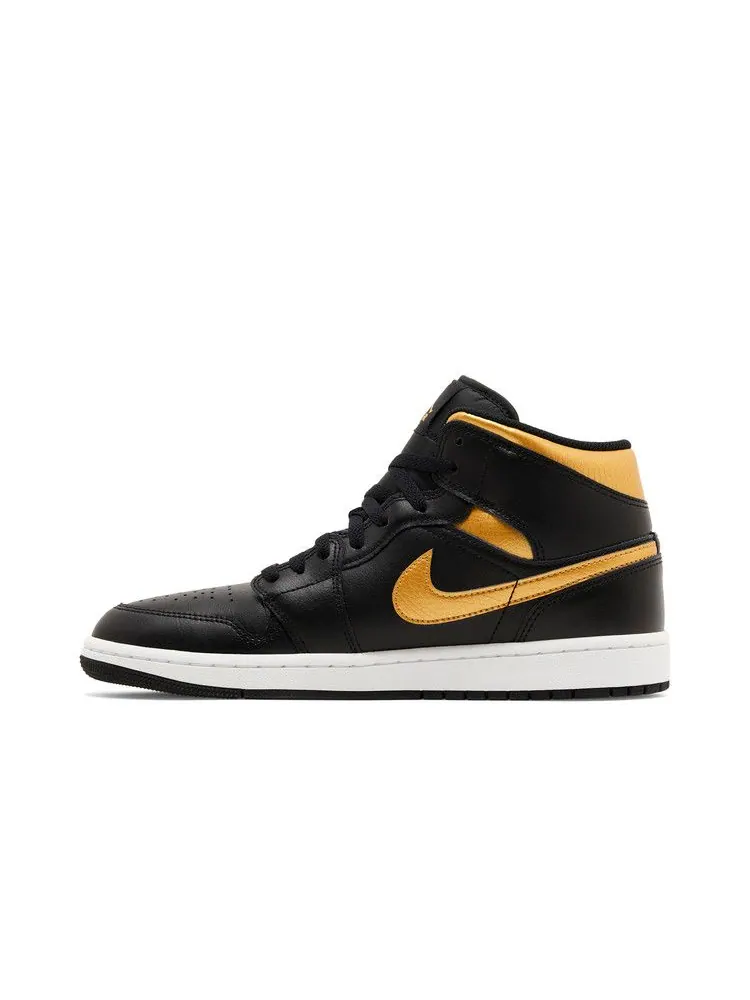 Кроссовки Air Jordan Air Jordan 1 Mid 'Black Metallic Gold' — изображение 4 из 9